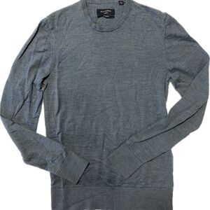All Saints Men's Heather Grey Crewneck Pullover